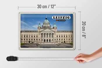 Plaque en tôle Villes Tribunal administratif fédéral de Leipzig 30x20cm 4