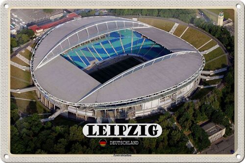 Blechschild Städte Leipzig Blick Zentralstadion 30x20cm