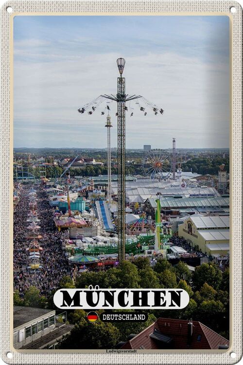 Blechschild Städte München Ludwigvorstadt Kirmes 20x30cm