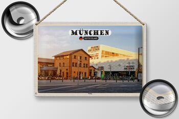 Plaque en tôle villes Munich Pasing centre-ville 30x20cm 2