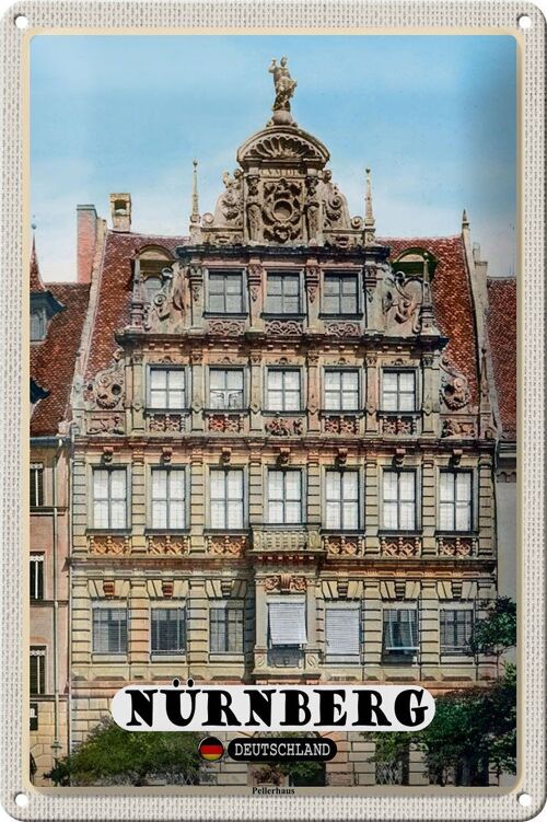 Blechschild Städte Nürnberg Pellerhaus Architektur 20x30cm