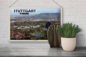 Plaque en tôle villes Stuttgart Nord Allemagne 30x20cm 3