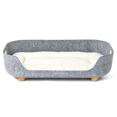 Cama para mascotas de fieltro PetNest - Gris