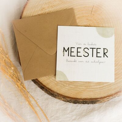 Wenskaart | Meester