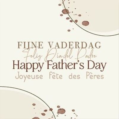 Tarjeta de felicitación | Día del Padre diferentes idiomas