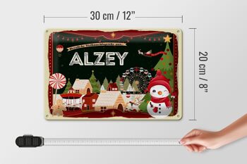 Plaque en tôle Salutations de Noël d'ALZEY 30x20cm 4