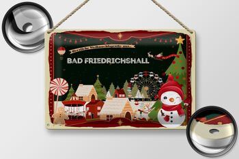 Plaque en tôle Salutations de Noël de BAD FRIEDRICHSHALL 30x20cm 2