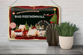Plaque en tôle Salutations de Noël BAD REICHENHALL 30x20cm 3