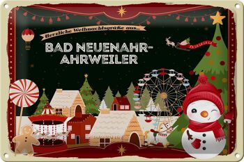 Plaque en tôle Salutations de Noël BAD NEUENAHR-AHRWEILER 30x20cm 1