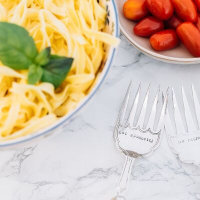 Eat Spaghetti/No Regretti' Pasta Servers