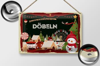 Plaque en tôle Salutations de Noël de DÖBELN 30x20cm 2