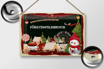 Plaque en tôle Salutations de NoëlFürstenfeldbruck 30x20cm 2