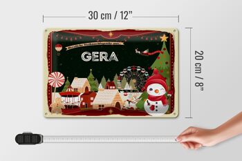 Plaque en tôle Salutations de Noël de GERA 30x20cm 4