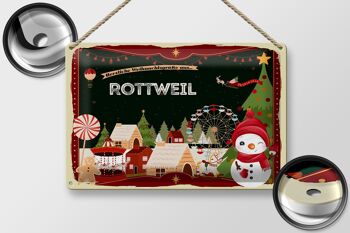 Plaque en tôle Salutations de Noël ROTTWEIL 30x20cm 2