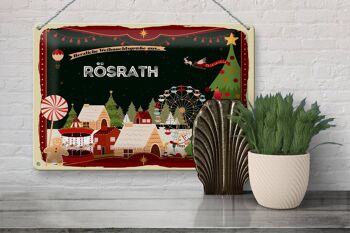 Plaque en tôle Salutations de Noël de RÖSRATH 30x20cm 3