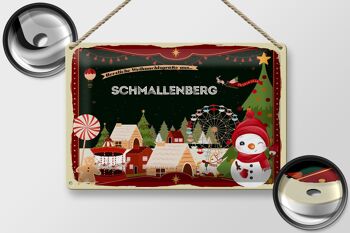 Plaque en tôle Salutations de Noël de SCHMALLENBERG 30x20cm 2