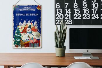 Plaque en tôle Salutations de Noël BERNAU près de BERLIN 20x30cm 3