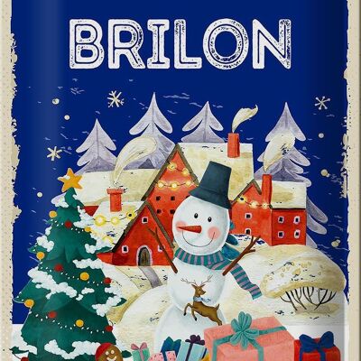Blechschild Weihnachtsgrüße aus BRILON 20x30cm