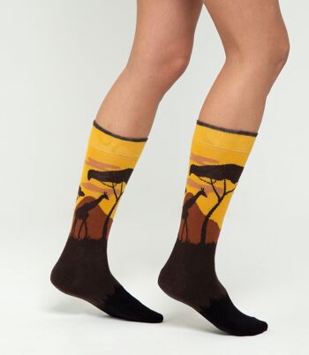 Chaussettes girafe et rhinocéros 3