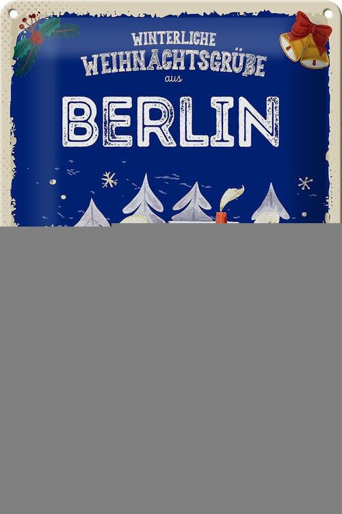 Blechschild Weihnachtsgrüße aus BERLIN 20x30cm