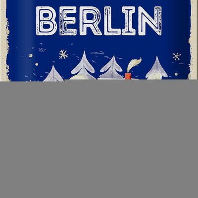 Targa in metallo auguri di Natale da BERLINO 20x30 cm