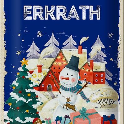 Cartel de chapa Saludos navideños de ERKRATH 20x30cm