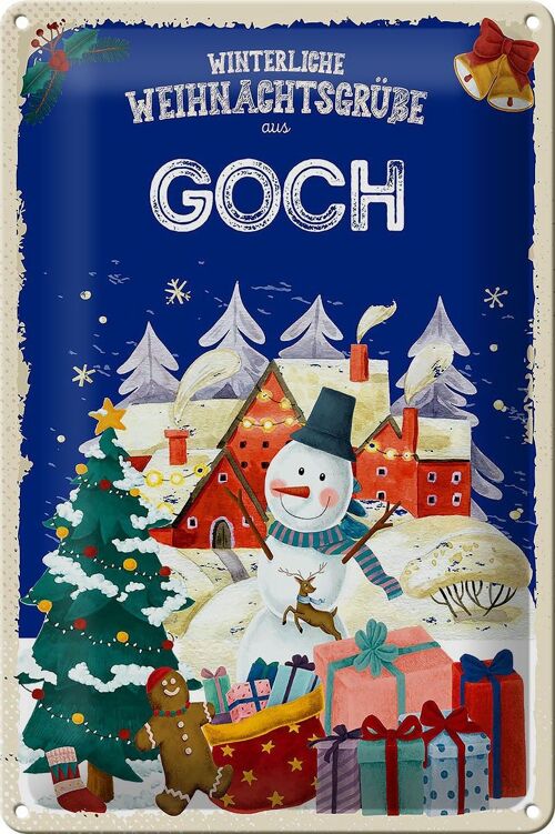 Blechschild Weihnachtsgrüße aus GOCH 20x30cm