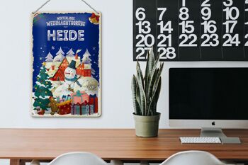 Plaque en tôle Salutations de Noël de HEIDE 20x30cm 3