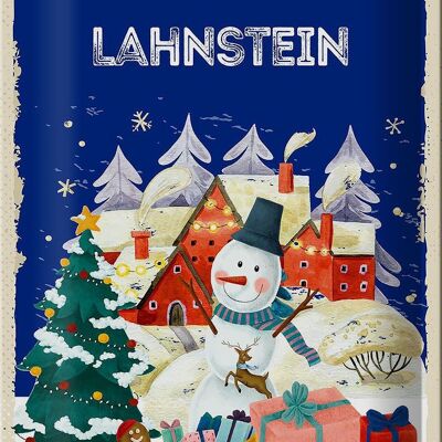 Blechschild Weihnachtsgrüße LAHNSTEIN 20x30cm