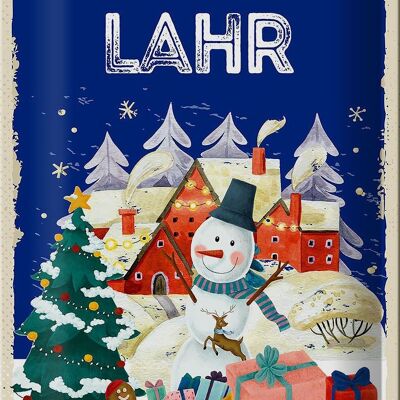 Blechschild Weihnachtsgrüße LAHR FEST 20x30cm