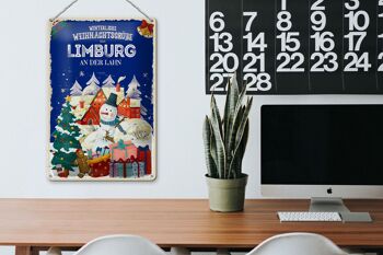 Plaque en tôle Vœux de Noël LIMBURG AN DER LAHN 20x30cm 3