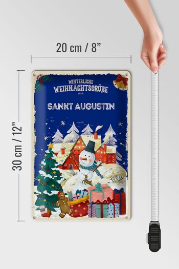 Plaque en tôle Salutations de Noël de SANKT AUGUSTIN 20x30cm 4