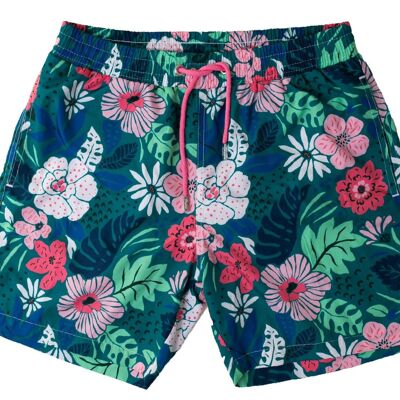 Short de bain fleuri