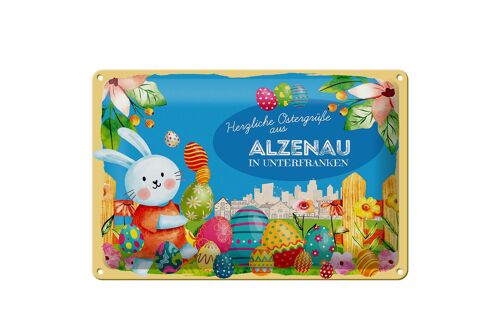 Blechschild Ostern Ostergrüße 30x20cm ALZENAU IM UNTERFRANKEN