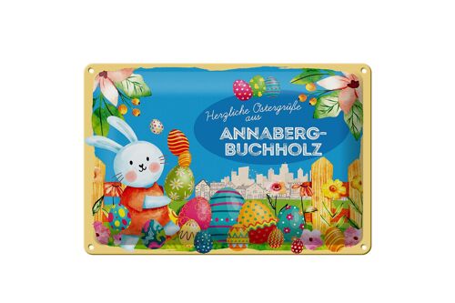 Blechschild Ostern Ostergrüße 30x20cm ANNABERG-BUCHHOLZ