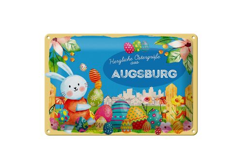 Blechschild Ostern Ostergrüße 30x20cm AUGSBURG