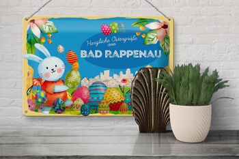 Plaque en tôle Pâques Salutations de Pâques 30x20cm BAD RAPPENAU 3