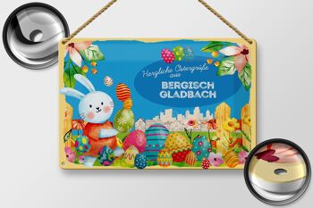 Plaque en tôle Pâques Salutations de Pâques 30x20cm BERGISCH GLADBACH 2