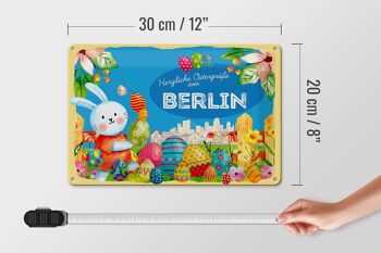 Plaque en tôle Pâques Salutations de Pâques 30x20cm BERLIN 4