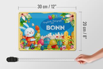 Plaque en tôle Pâques Salutations de Pâques 30x20cm BONN 4