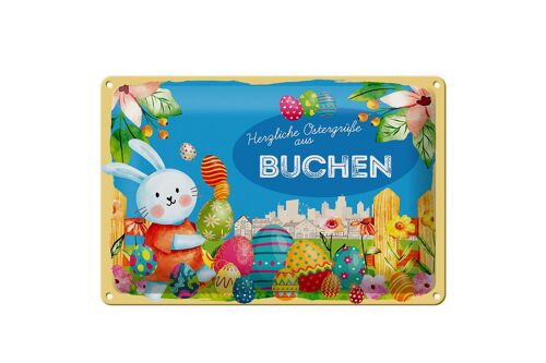 Blechschild Ostern Ostergrüße 30x20cm BUCHEN