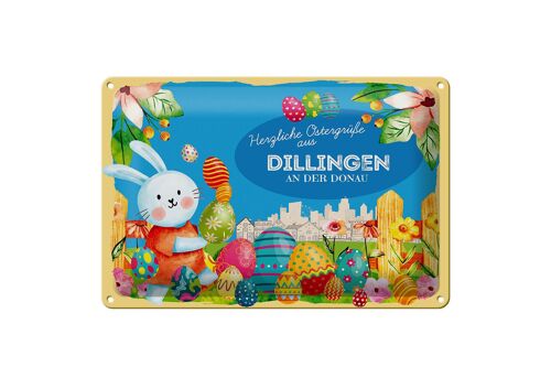 Blechschild Ostern Ostergrüße 30x20cm DILLINGEN AN DER DONAU