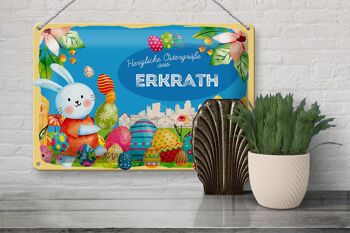 Plaque en tôle Pâques Salutations de Pâques 30x20cm ERKRATH 3