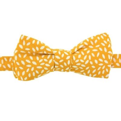 Honey yellow rice grain bow tie