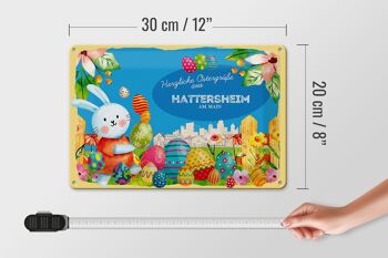 Plaque en tôle Pâques Salutations de Pâques 30x20cm HATTERSHEIM AM MAIN 4
