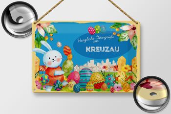 Plaque en tôle Pâques Salutations de Pâques 30x20cm KREUZAU 2