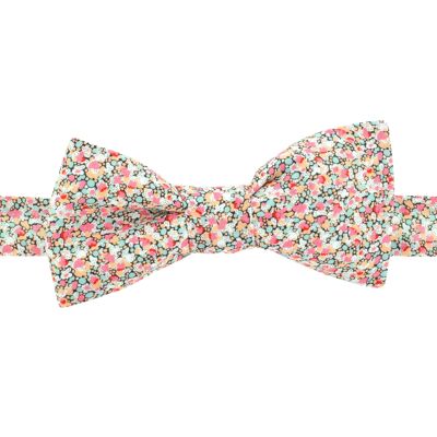 Liberty Pepper peony / sea green bow tie