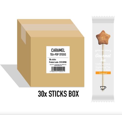 Caramel Black Tea-Pop Stick, For Catering Services, 30 Sticks Carton