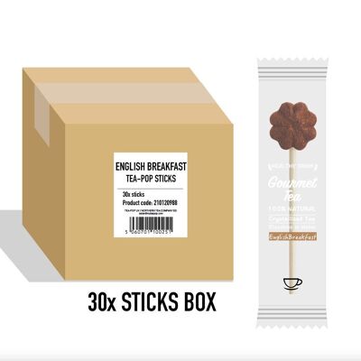 English Breakfast Tea-Pop Sticks, für Catering-Services, 30 Sticks Karton