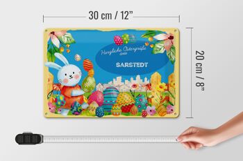 Plaque en tôle Pâques Salutations de Pâques 30x20cm SARSTEDT 4